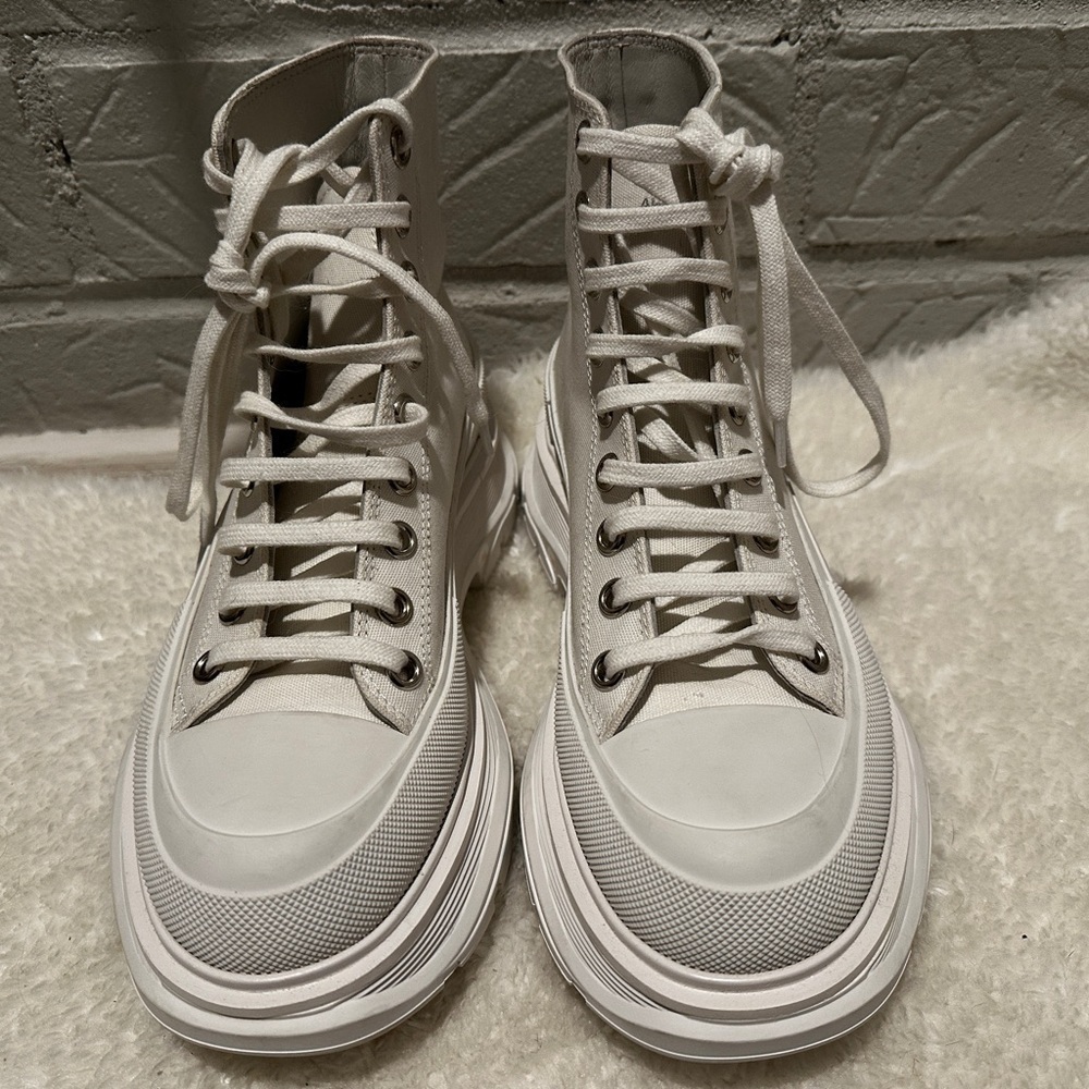 Alexander McQueen Tread Slick High-Top Sneaker Size 38.5 - Picture 5 of 12